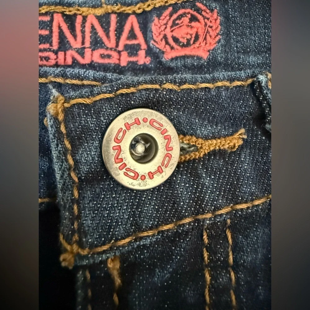 Cinch Women’s Jenna Dark Wash Bootcut Slim Fit Stretcg Denim Jeans Size 26 / 1R